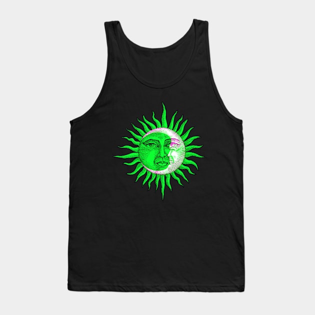 Eclipse Interactive Magenta&Green Filter T-Shirt By Red&Blue Tank Top by RedAndBlue